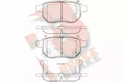R BRAKE rb1899 -  Комплект тормозных колодок, дисковый тормоз